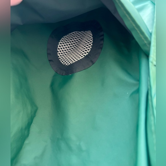 Columbia Men's Large Green Hood Snap Zip‎ Pockets Breathable Waterproof Jacket - Picture 8 of 15